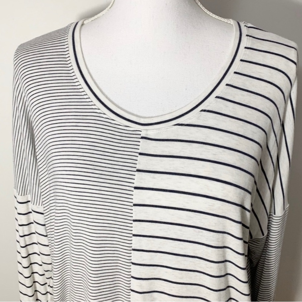 CAbi Pivot Tee Striped Oversized Top Style 3806 Size M